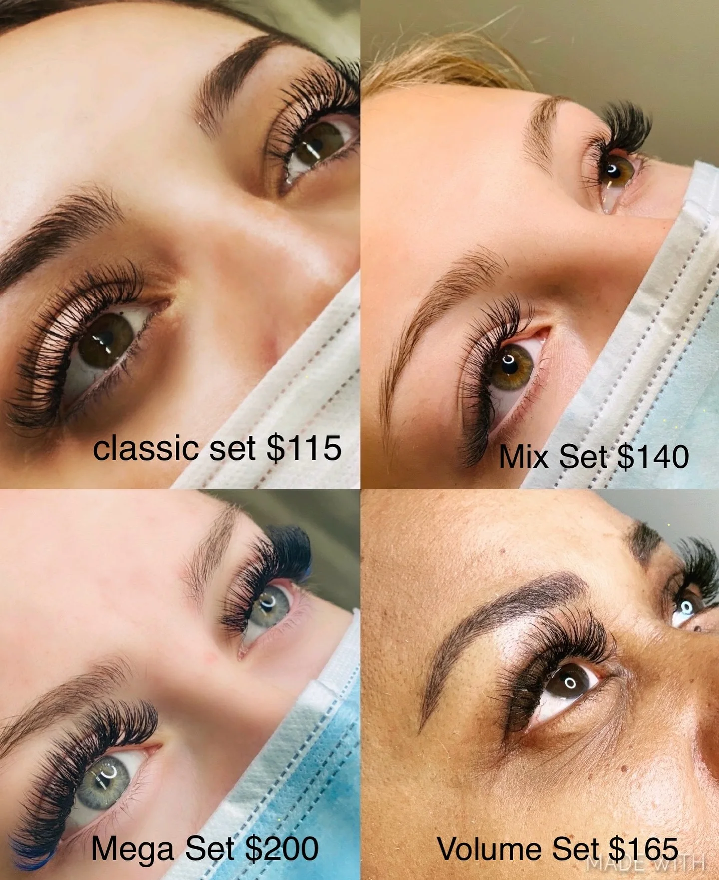 Classic lash extensions photographed by E&S Lounge